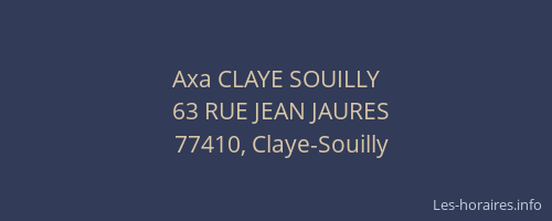 Axa CLAYE SOUILLY