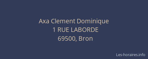 Axa Clement Dominique