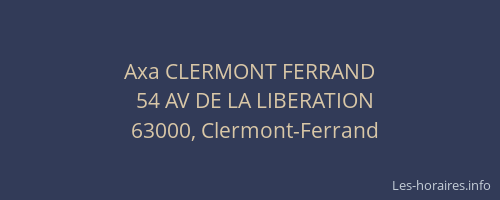 Axa CLERMONT FERRAND