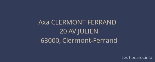 Axa CLERMONT FERRAND