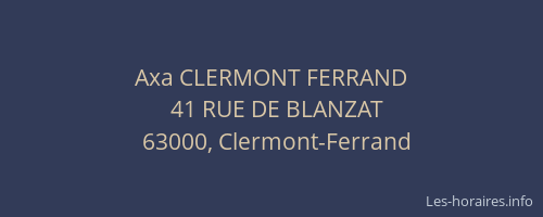 Axa CLERMONT FERRAND