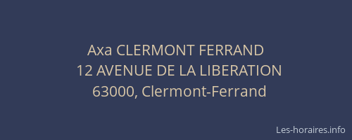 Axa CLERMONT FERRAND