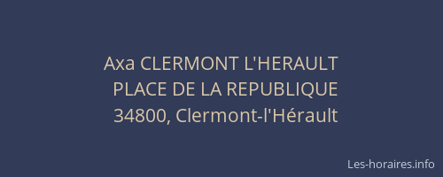 Axa CLERMONT L'HERAULT