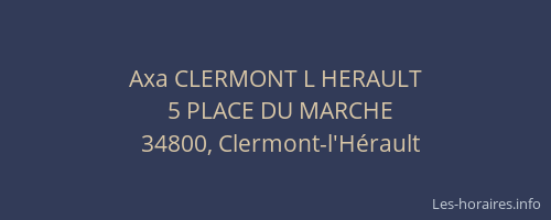 Axa CLERMONT L HERAULT