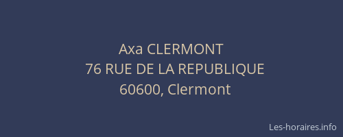 Axa CLERMONT