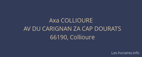 Axa COLLIOURE