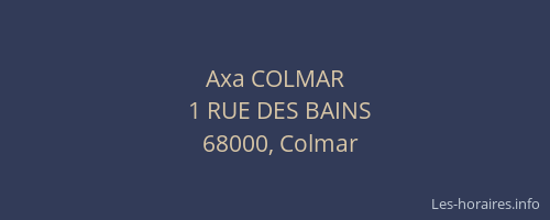 Axa COLMAR