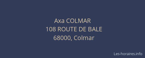 Axa COLMAR