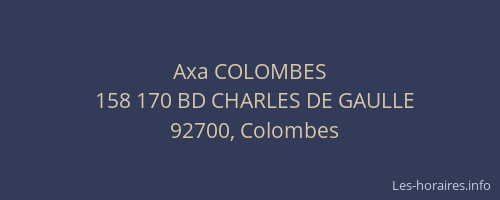 Axa COLOMBES