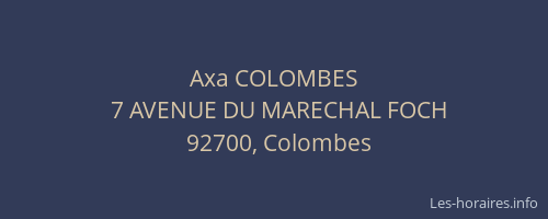 Axa COLOMBES