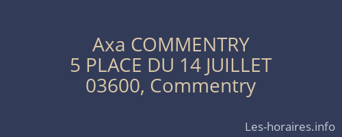 Axa COMMENTRY