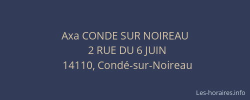 Axa CONDE SUR NOIREAU