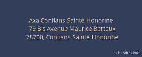 Axa Conflans-Sainte-Honorine