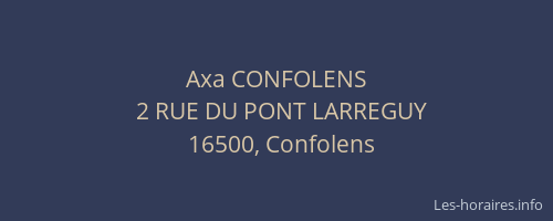 Axa CONFOLENS