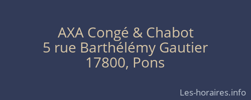 AXA Congé & Chabot
