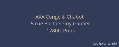 AXA Cong&eacute; & Chabot