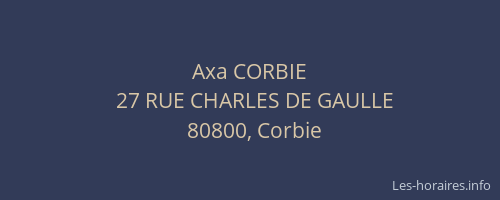 Axa CORBIE