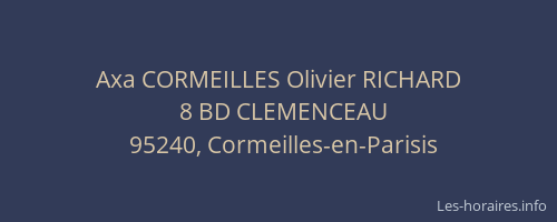 Axa CORMEILLES Olivier RICHARD