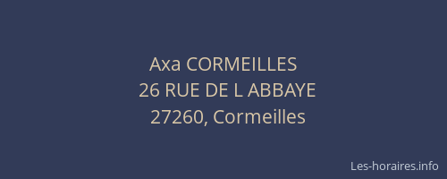 Axa CORMEILLES