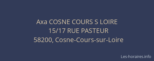 Axa COSNE COURS S LOIRE