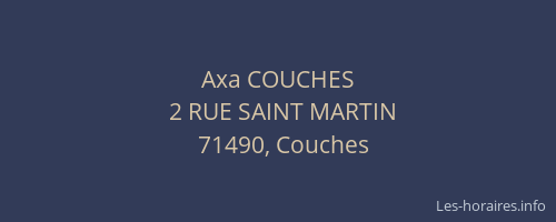 Axa COUCHES