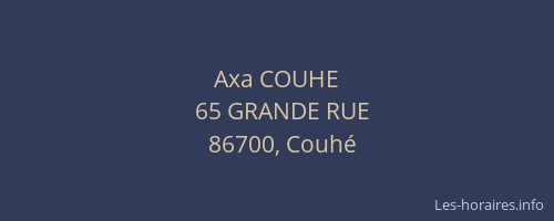 Axa COUHE