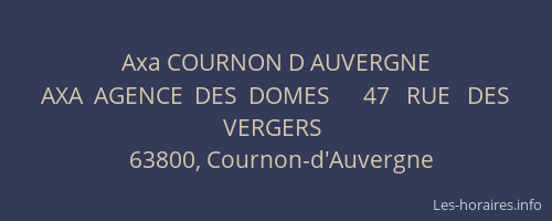Axa COURNON D AUVERGNE