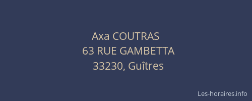 Axa COUTRAS