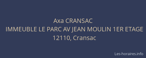 Axa CRANSAC