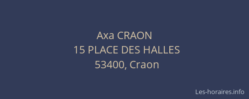 Axa CRAON
