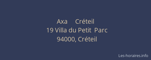 Axa     Cr&eacute;teil