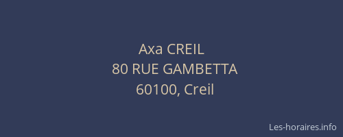 Axa CREIL