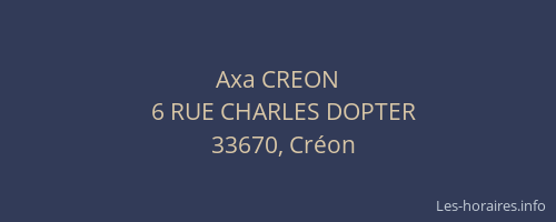 Axa CREON
