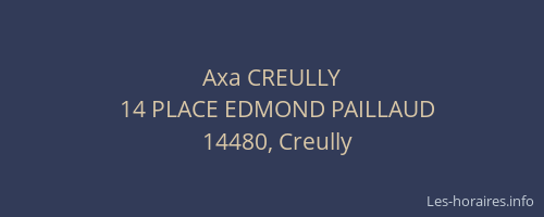 Axa CREULLY