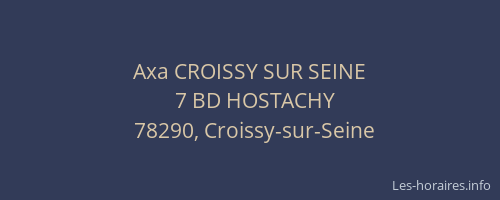 Axa CROISSY SUR SEINE