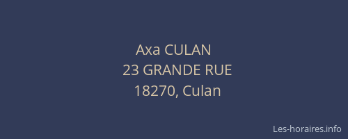Axa CULAN