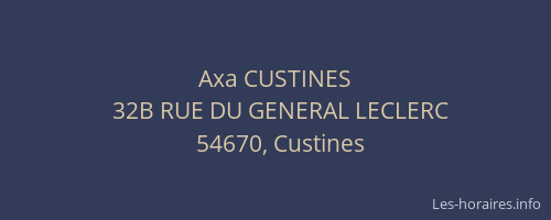 Axa CUSTINES