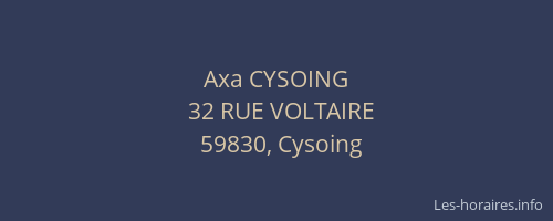 Axa CYSOING