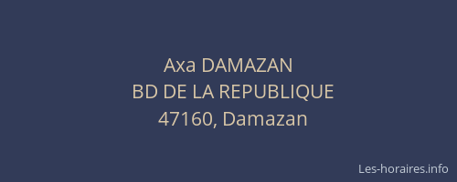 Axa DAMAZAN