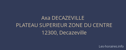 Axa DECAZEVILLE