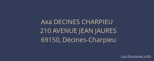 Axa DECINES CHARPIEU