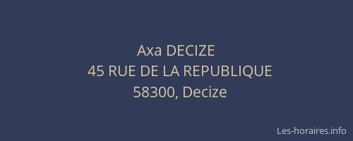 Axa DECIZE