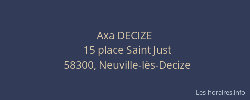 Axa DECIZE