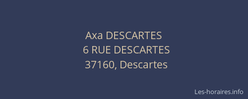 Axa DESCARTES