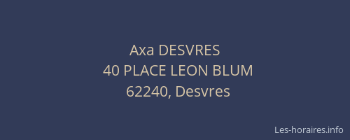 Axa DESVRES