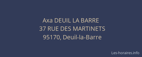Axa DEUIL LA BARRE
