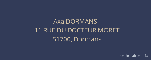 Axa DORMANS