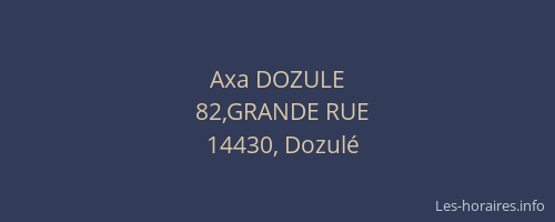 Axa DOZULE