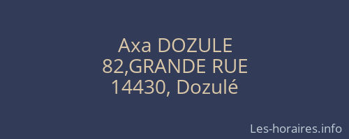 Axa DOZULE