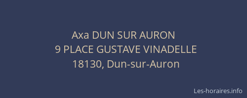 Axa DUN SUR AURON